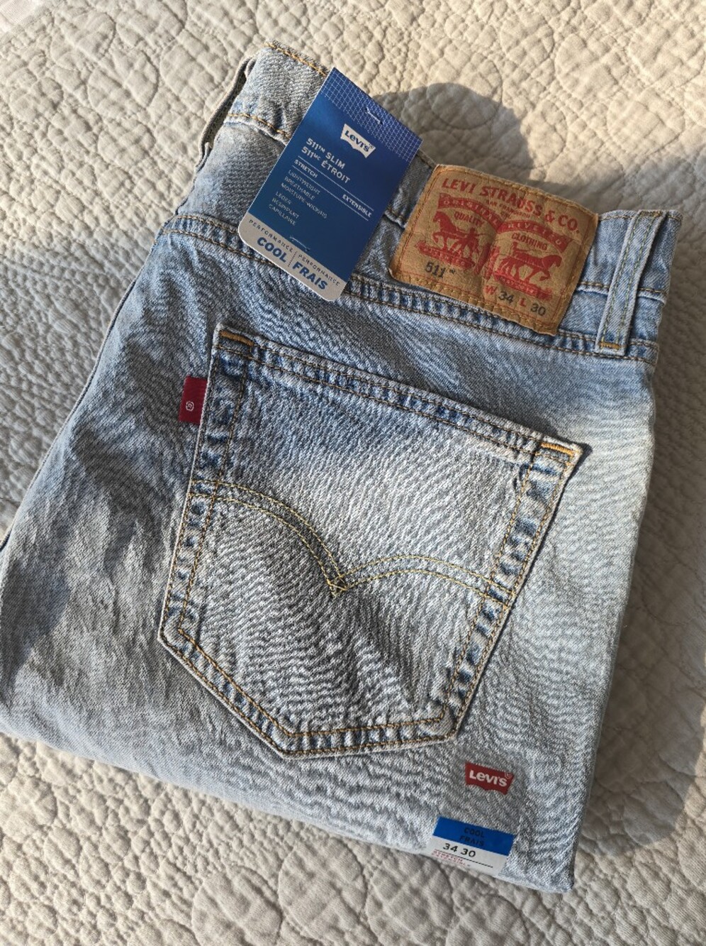BNWT Levi's Light Blue Men's Jeans - 511 Slim 34x30